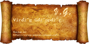 Virág Gáspár névjegykártya
