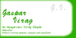 gaspar virag business card