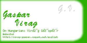 gaspar virag business card